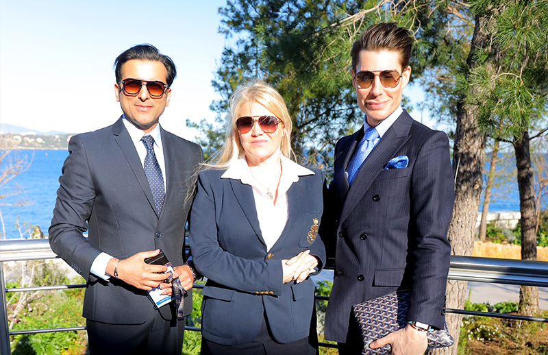 Dr Bilal Malik with international aesthetic professionals at AMWC Monaco