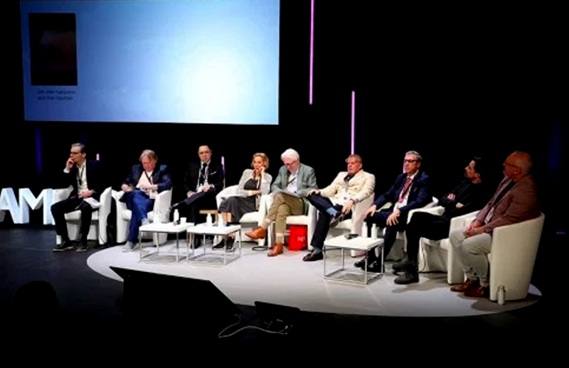 Panel discussion at AMWC Monaco with experts where Dr Bilal Malik attended