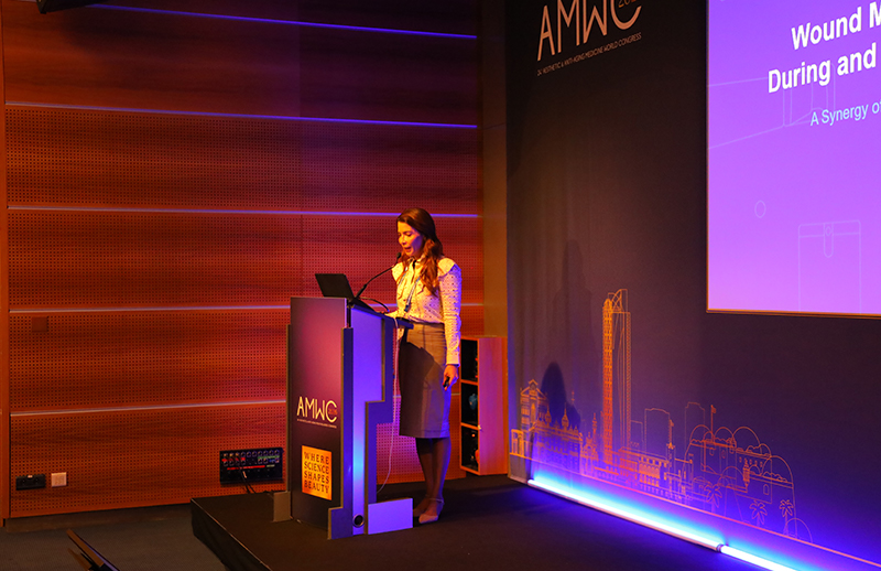 Aesthetic conference session at AMWC Monaco attended by Dr Bilal Malik